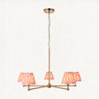 Brushed Aged Brass Plate & Coral Pink Fabric