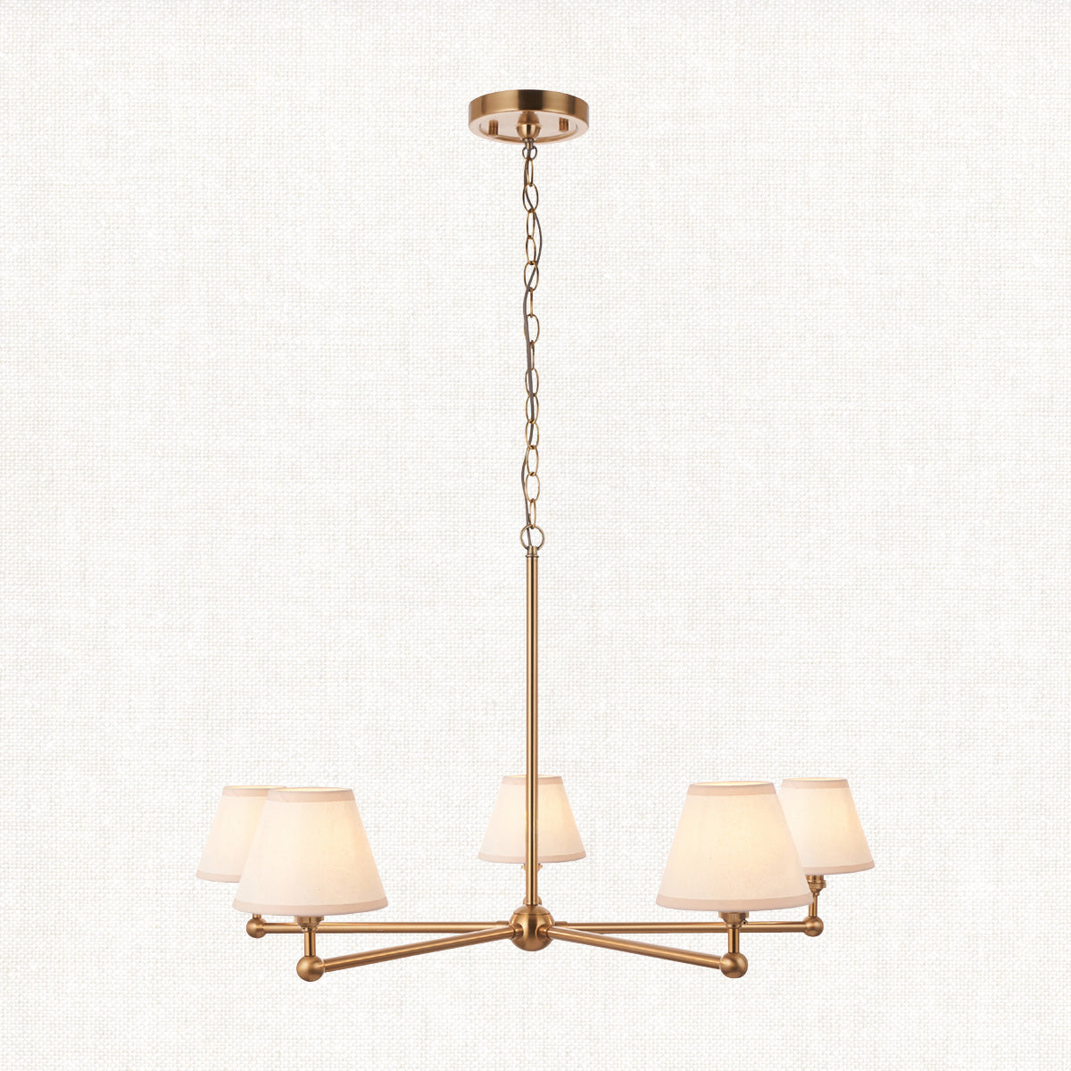 Brushed Aged Brass Plate & Vintage White Fabric
