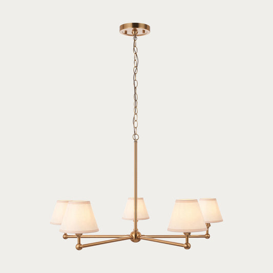 Brushed Aged Brass Plate & Vintage White Fabric