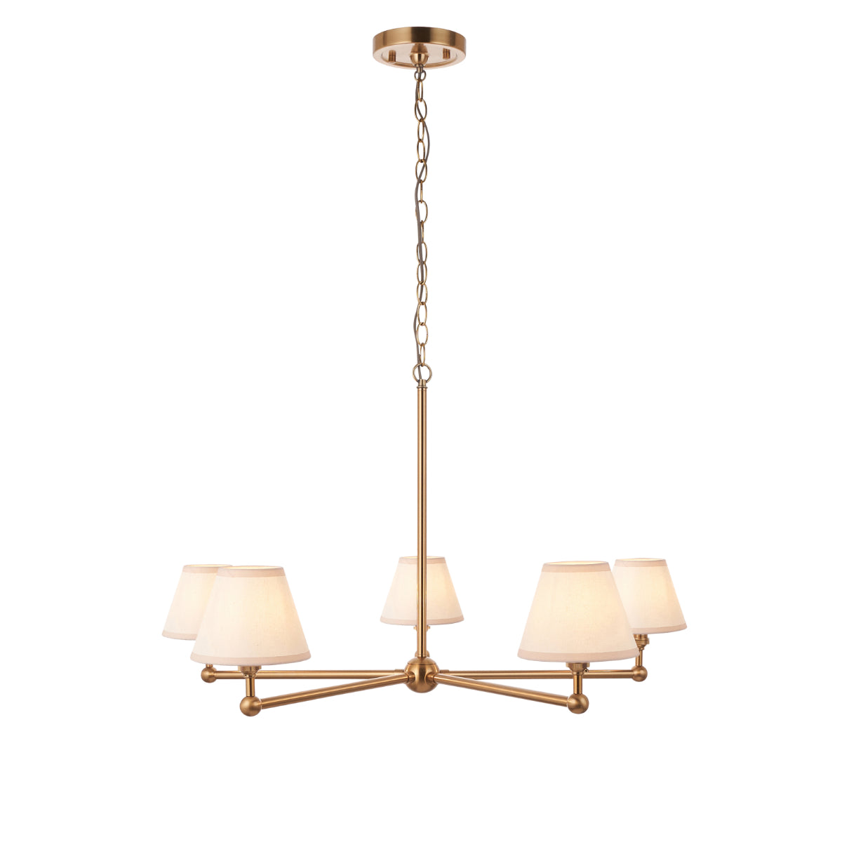 Brushed Aged Brass Plate & Vintage White Fabric