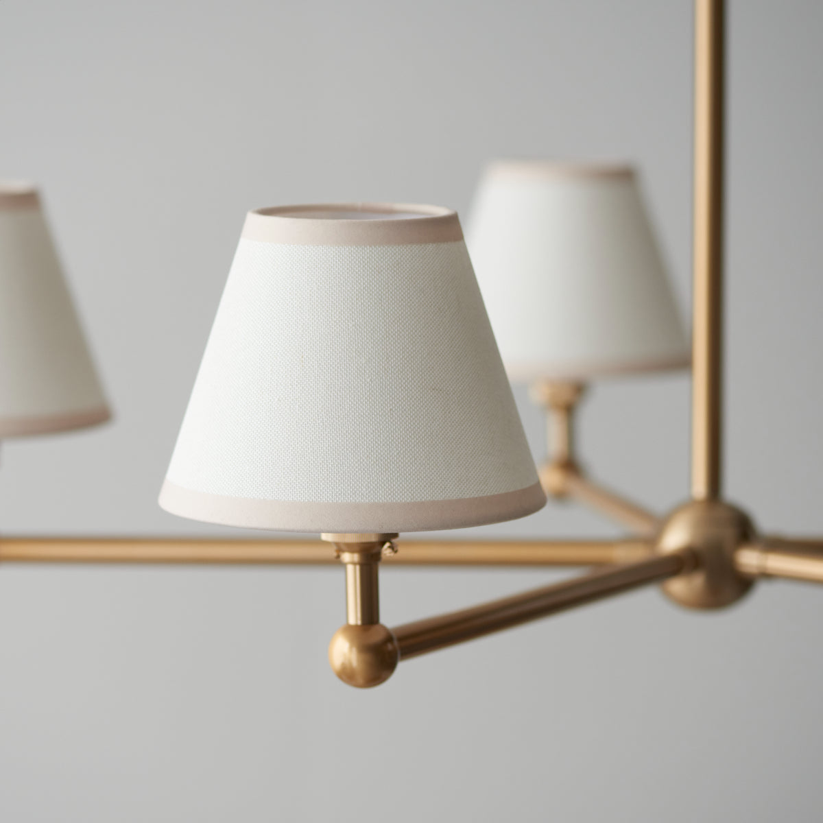 Brushed Aged Brass Plate & Vintage White Fabric