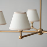 Brushed Aged Brass Plate & Vintage White Fabric