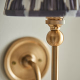 Brushed Aged Brass Plate & Pearl Grey Fabric