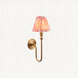 Brushed Aged Brass Plate & Coral Pink Fabric