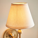 Brushed Aged Brass Plate & Vintage White Fabric