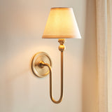 Brushed Aged Brass Plate & Vintage White Fabric