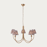 Brushed Aged Brass Plate & Pearl Grey Fabric