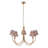 Brushed Aged Brass Plate & Pearl Grey Fabric