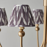 Brushed Aged Brass Plate & Pearl Grey Fabric