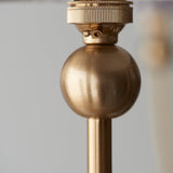 Brushed Aged Brass Plate & Pearl Grey Fabric