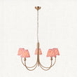 Brushed Aged Brass Plate & Coral Pink Fabric