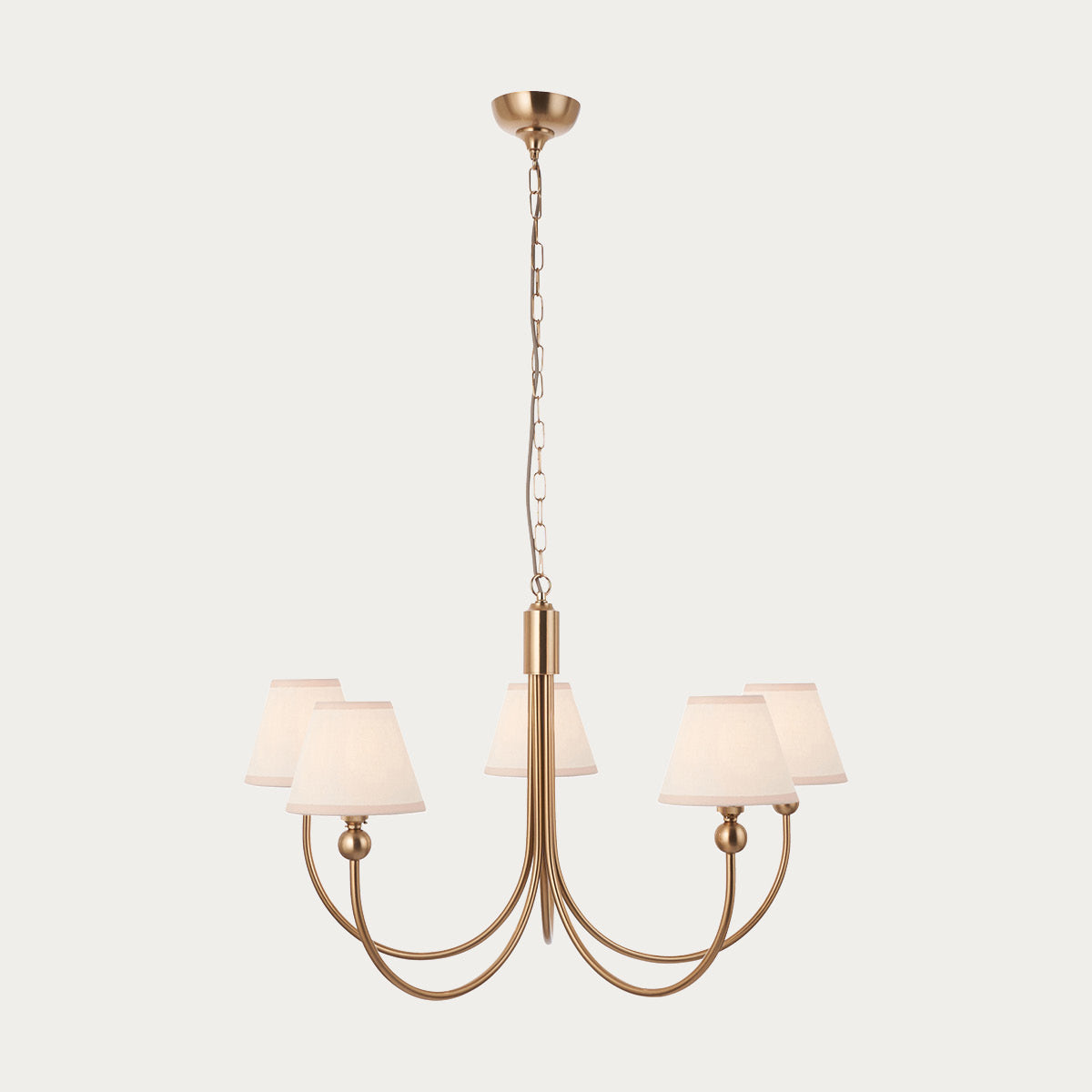 Brushed Aged Brass Plate & Vintage White Fabric