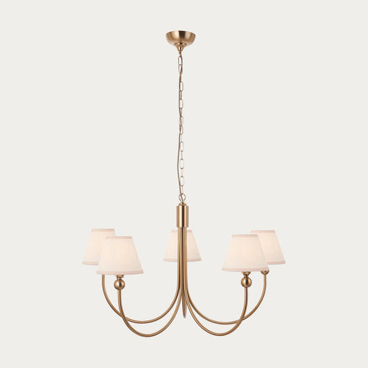 Brushed Aged Brass Plate & Vintage White Fabric