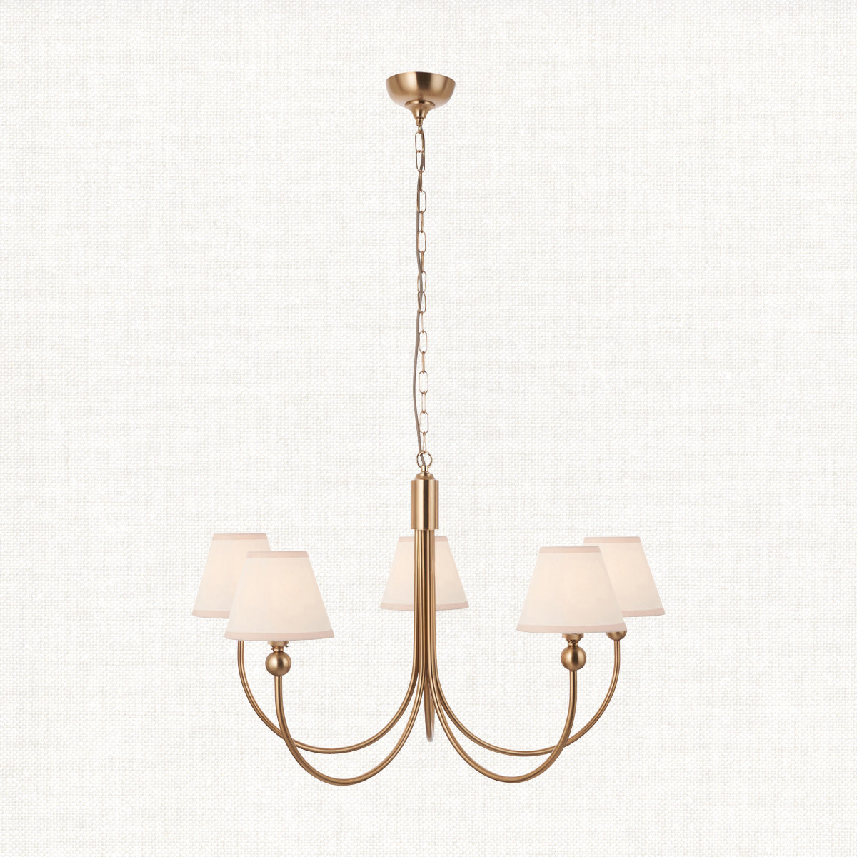 Brushed Aged Brass Plate & Vintage White Fabric
