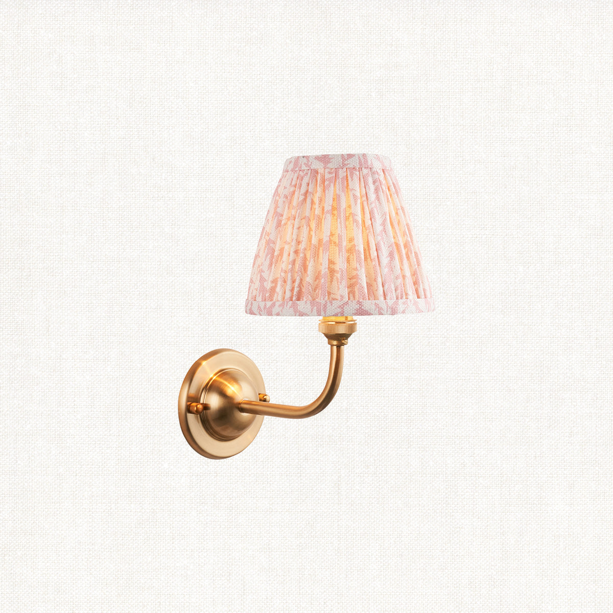 Brushed Aged Brass Plate & Peachy Keen Fabric