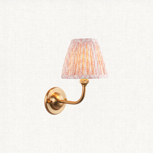 Brushed Aged Brass Plate & Peachy Keen Fabric