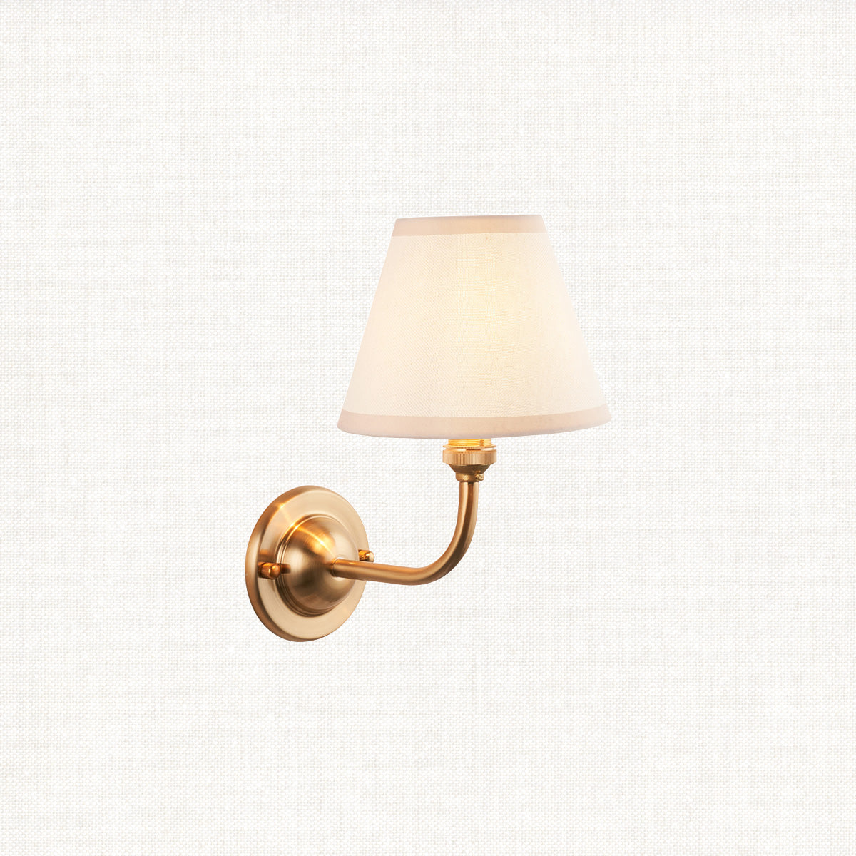 Brushed Aged Brass Plate & Vintage White Fabric