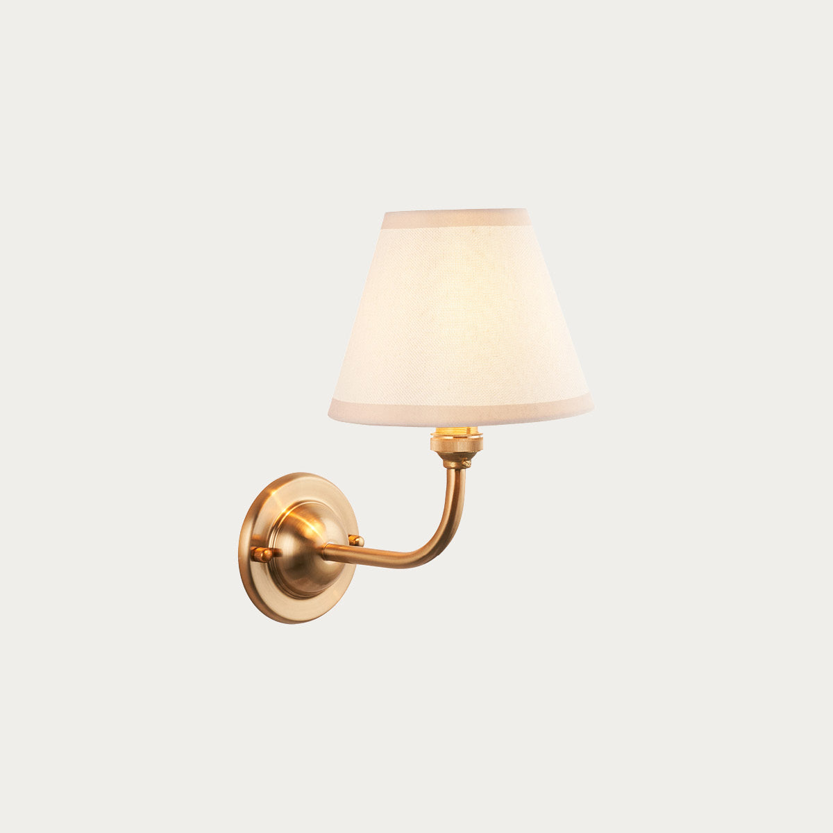 Brushed Aged Brass Plate & Vintage White Fabric