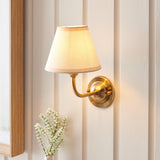 Brushed Aged Brass Plate & Vintage White Fabric