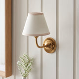 Brushed Aged Brass Plate & Vintage White Fabric