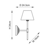 Brushed Aged Brass Plate & Pearl Grey Fabric