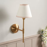 Brushed Aged Brass Plate & Vintage White Fabric