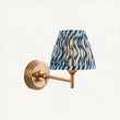 Brushed Aged Brass Plate & Marlin Blue Fabric