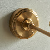 Brushed Aged Brass Plate & Marlin Blue Fabric