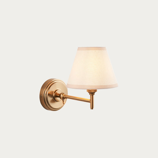 Brushed Aged Brass Plate & Vintage White Fabric