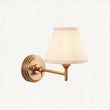 Brushed Aged Brass Plate & Vintage White Fabric