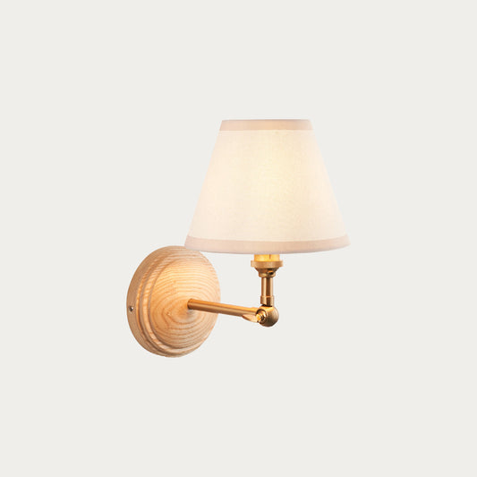 Ash Wood & Vintage White Fabric