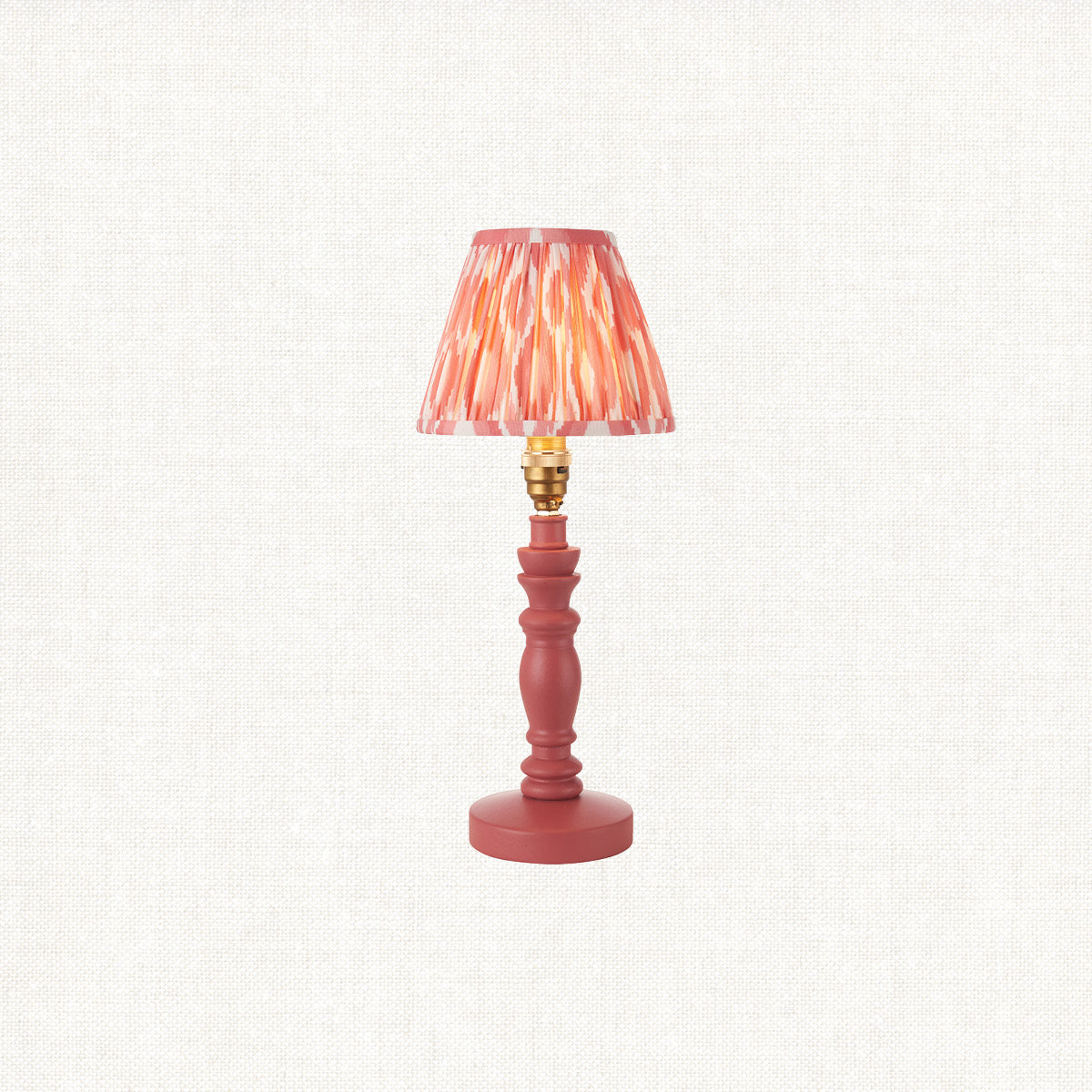 Satin Pink Clay Paint & Coral Pink Fabric