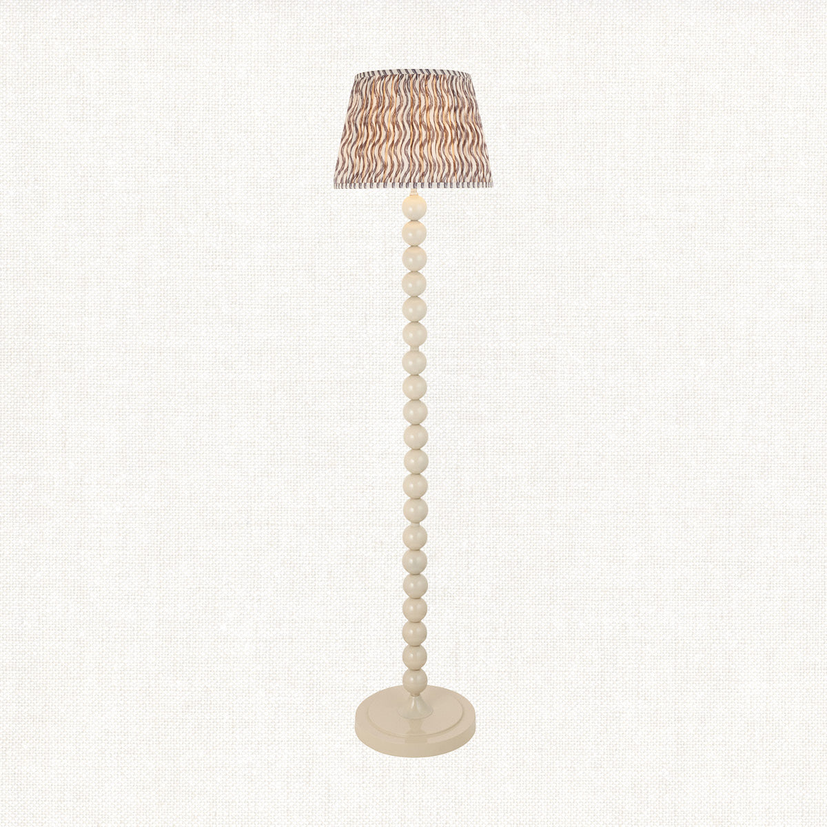 Pearl Grey Fabric & Gloss Almond White Paint