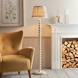 Pearl Grey Fabric & Gloss Almond White Paint