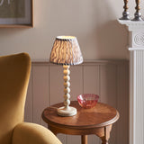 Pearl Grey Fabric & Gloss Almond White Paint