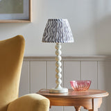 Pearl Grey Fabric & Gloss Almond White Paint