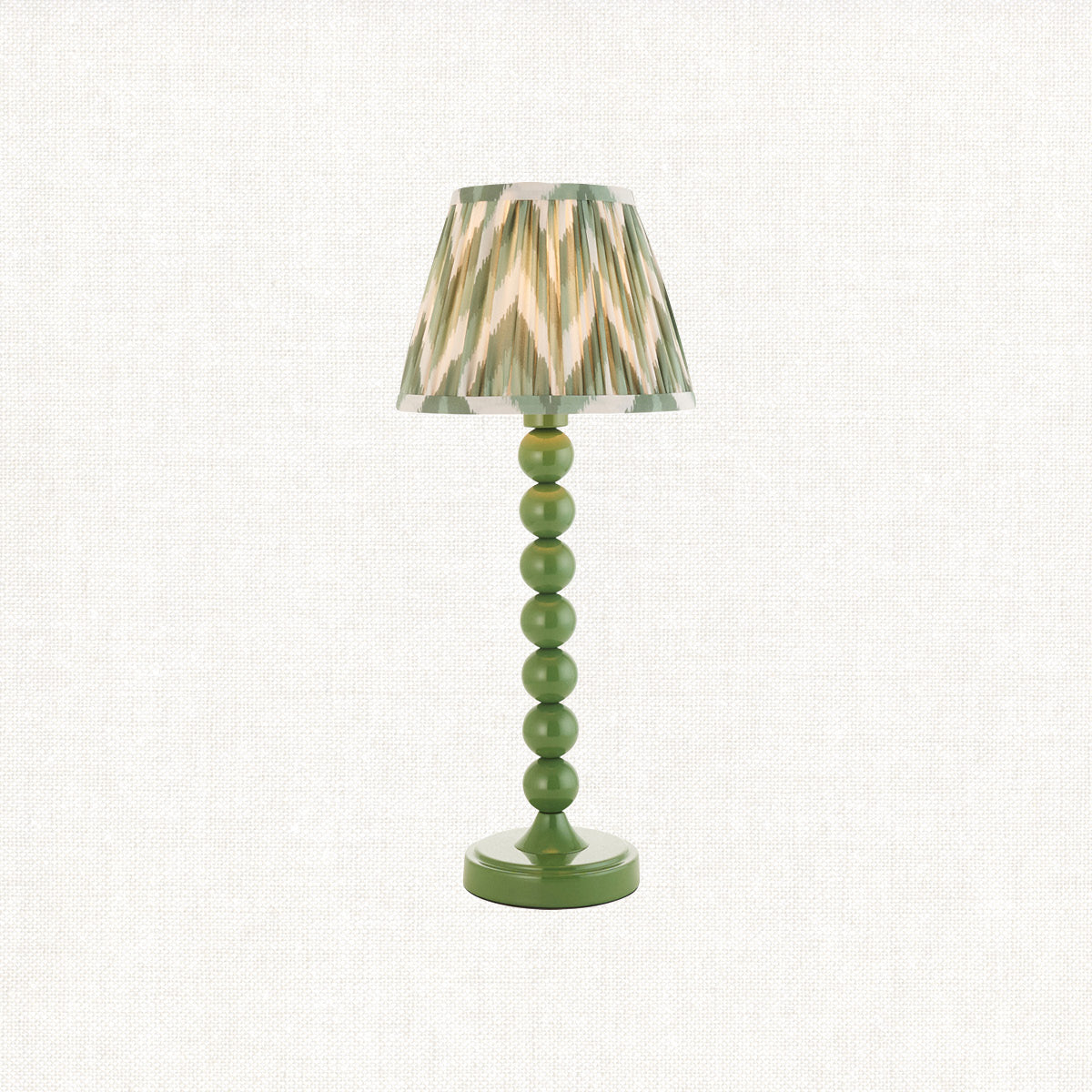 Cotswold Green Fabric & Gloss Almond White Paint