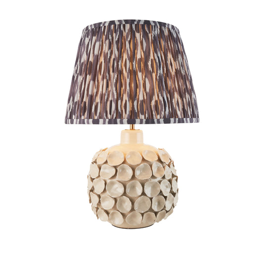 Ivory Crackle Glaze & Pearl Grey Fabric