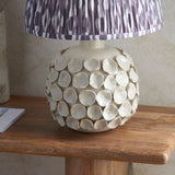 Ivory Crackle Glaze & Pearl Grey Fabric