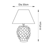Ivory Crackle Glaze & Cotswold Green Fabric