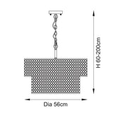 Ruby 6-Light Tiered Pendant