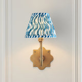 Antique Brass & Marlin Blue Fabric