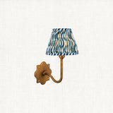 Antique Brass & Marlin Blue Fabric