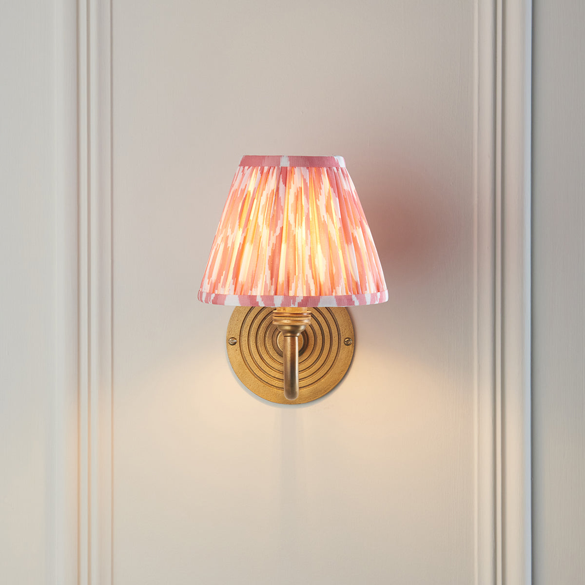 Antique Brass & Coral Pink Fabric