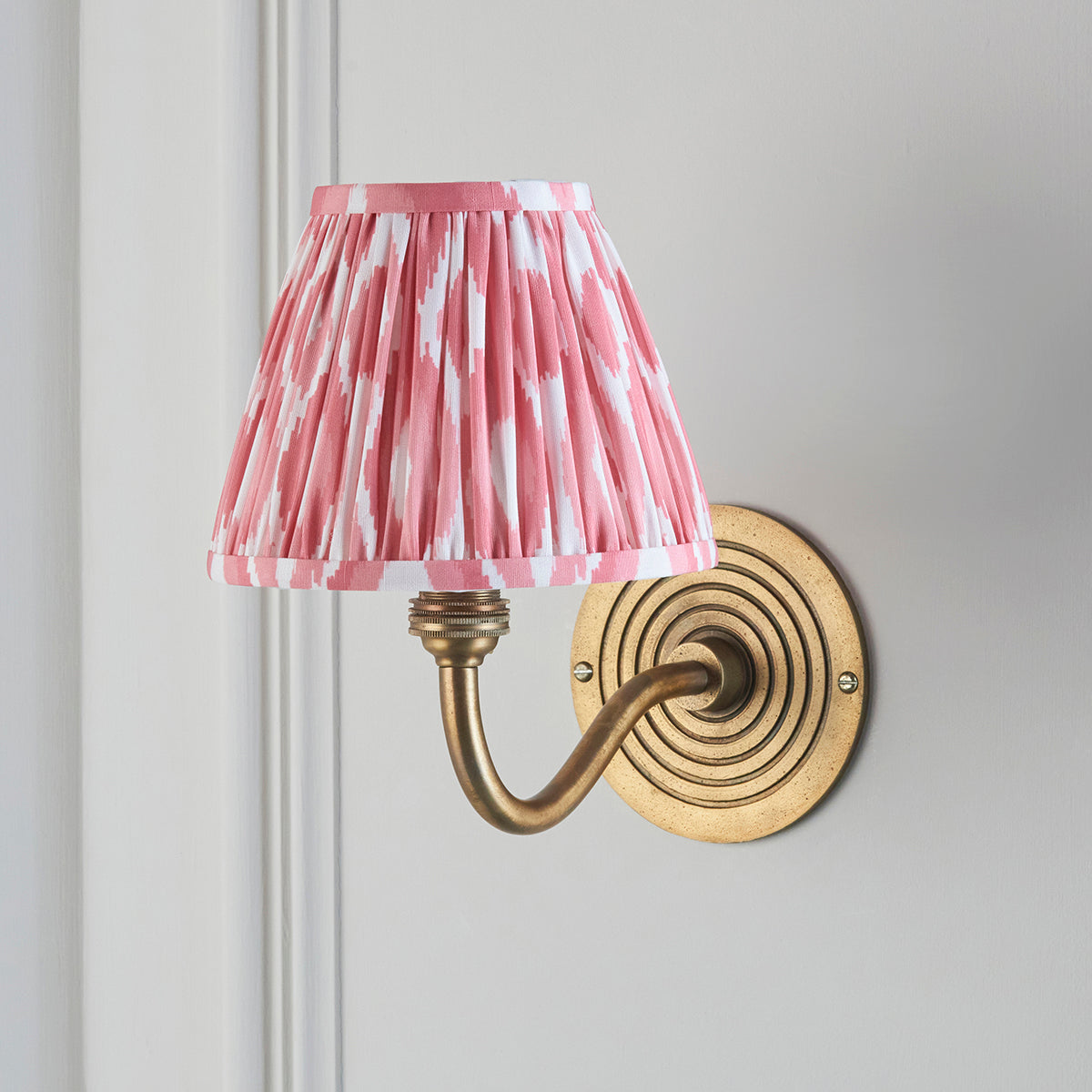 Antique Brass & Coral Pink Fabric