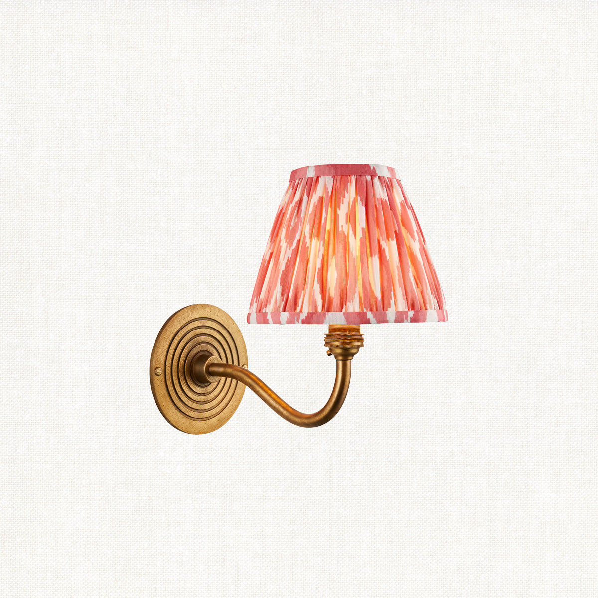 Antique Brass & Coral Pink Fabric