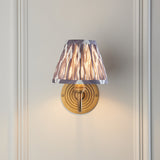 Antique Brass & Pearl Grey Fabric