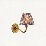 Antique Brass & Pearl Grey Fabric
