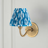 Antique Brass & Marlin Blue Fabric