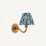 Antique Brass & Marlin Blue Fabric